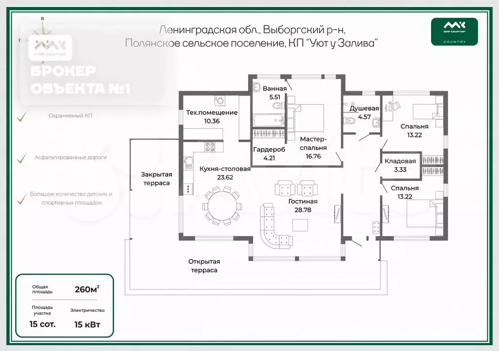 Дом 260 м на участке 15 сот. - Фото 0