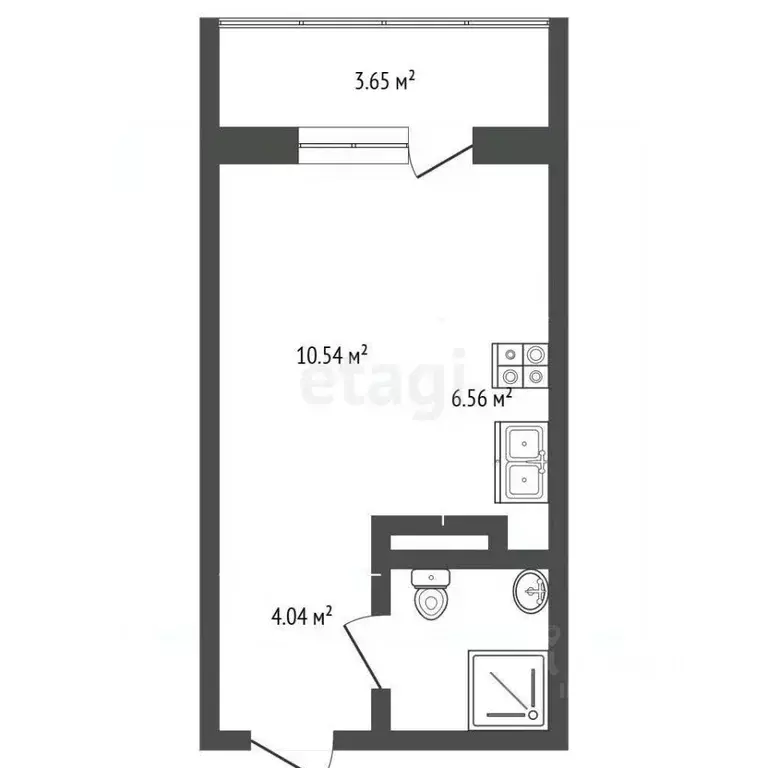 Студия Ростовская область, Ростов-на-Дону, Нахичевань ул. 26-я Линия, ... - Фото 1