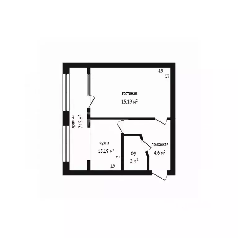 1-к кв. Дагестан, Дербент ул. Х. Тагиева, 33 (37.0 м) - Фото 2