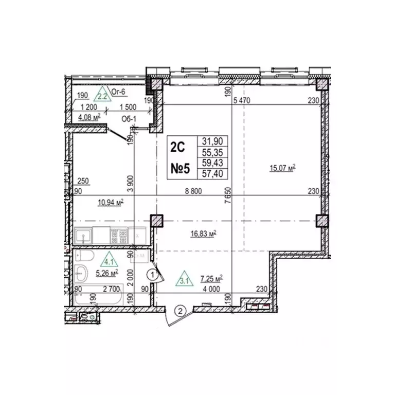 2-к кв. Приморский край, Уссурийск Семь Ветров мкр, Уссури Парк жилой ... - Фото 1