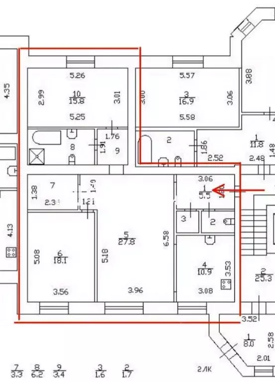 3-к кв. Санкт-Петербург 2-я Алексеевская ул., 7 (94.3 м) - Фото 2