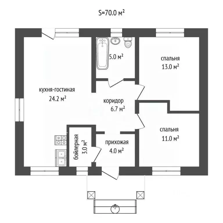 Дом в Тюменская область, Тюменский муниципальный округ, с. Каменка  ... - Фото 2