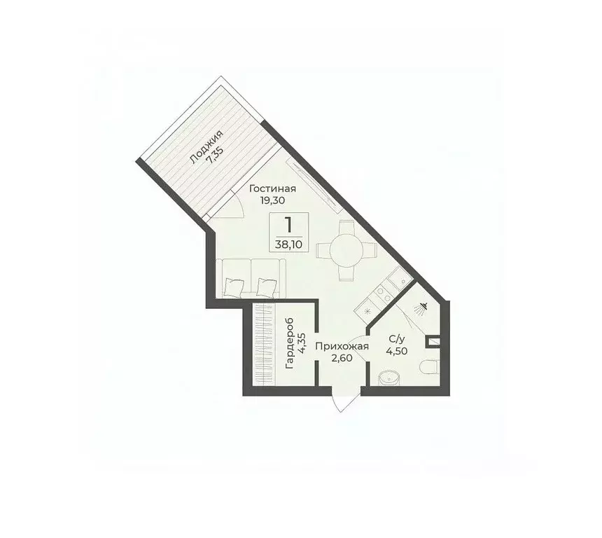 Студия Крым, Сакский район, с. Лесновка  (38.1 м) - Фото 0