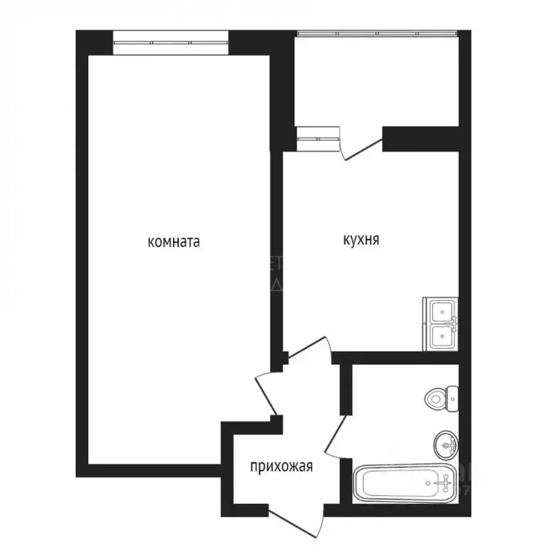 1-к кв. Тюменская область, Тюмень ул. Ветеранов Труда, 9Ак1 (36.0 м) - Фото 2