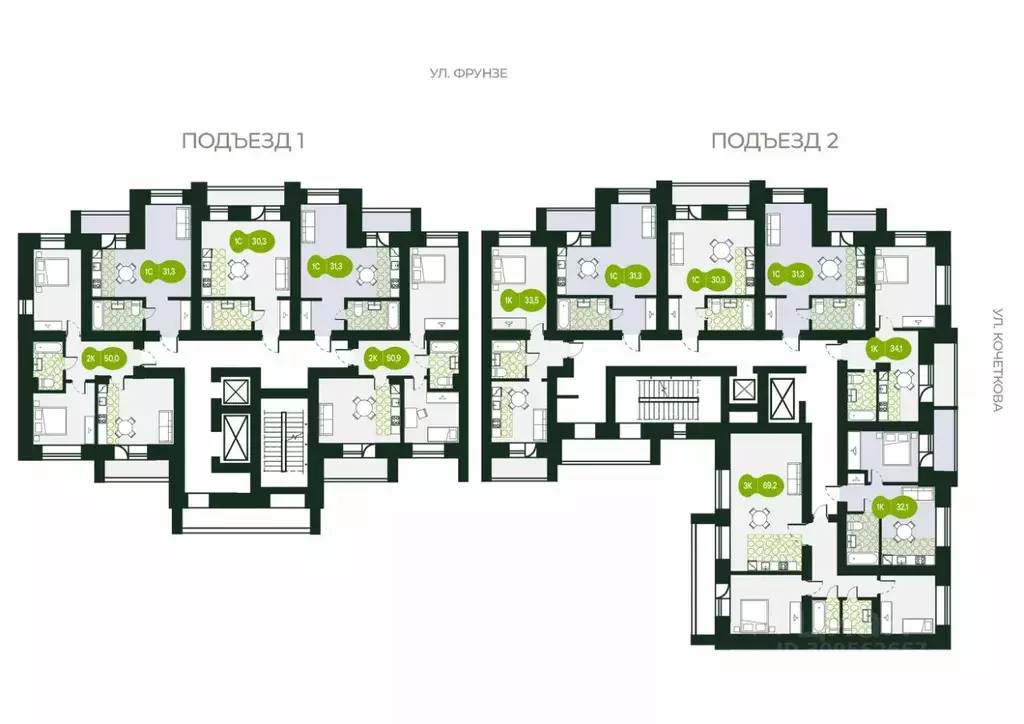 2-к кв. Забайкальский край, Чита ул. Кочеткова, 76 (50.0 м) - Фото 1