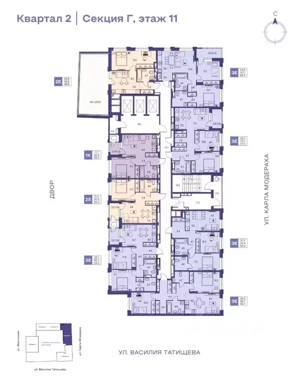 2-к кв. Пермский край, Пермь ул. Карла Модераха, 7 (49.5 м) - Фото 2