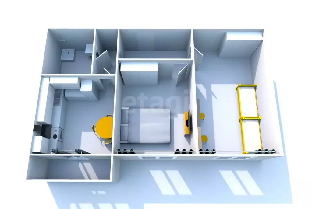 2-комнатная квартира: Южно-Сахалинск, Крайняя улица, 35 (48.8 м) - Фото 2