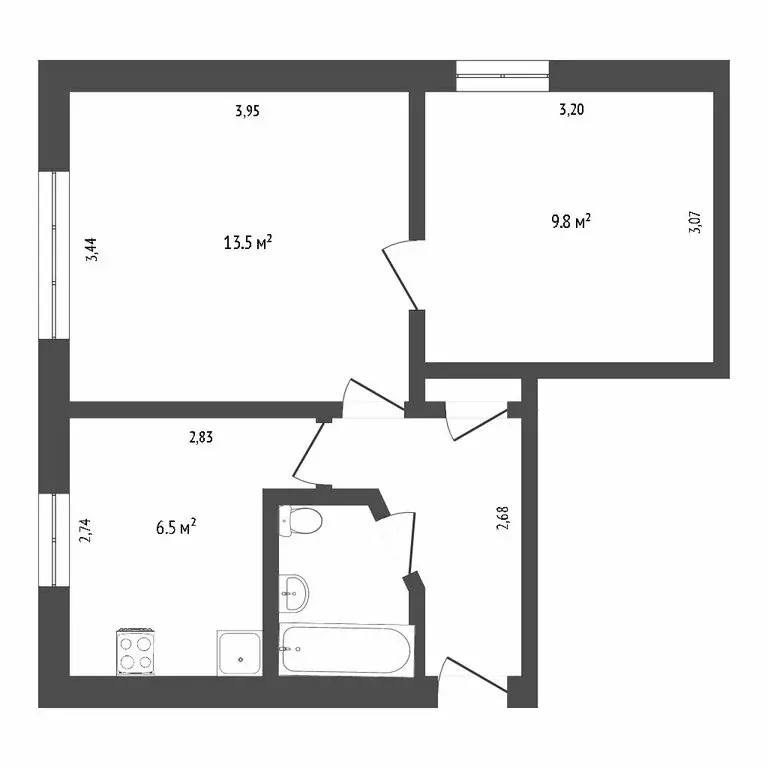 2-комнатная квартира: Ставрополь, улица Доваторцев, 57/3 (44.9 м) - Фото 0