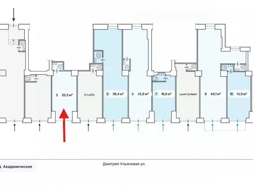 Помещение свободного назначения в Москва ул. Дмитрия Ульянова, 10/1К1 ... - Фото 2