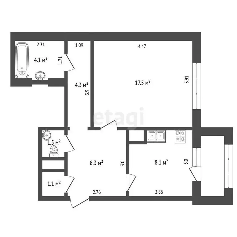 1-комнатная квартира: Новый Уренгой, район Южная Жилая Часть, ... - Фото 1