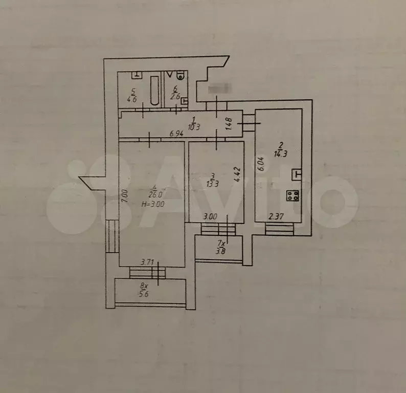 2-к. квартира, 80 м, 7/14 эт. - Фото 0