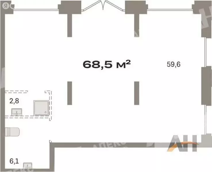 Помещение свободного назначения (69 м) - Фото 2