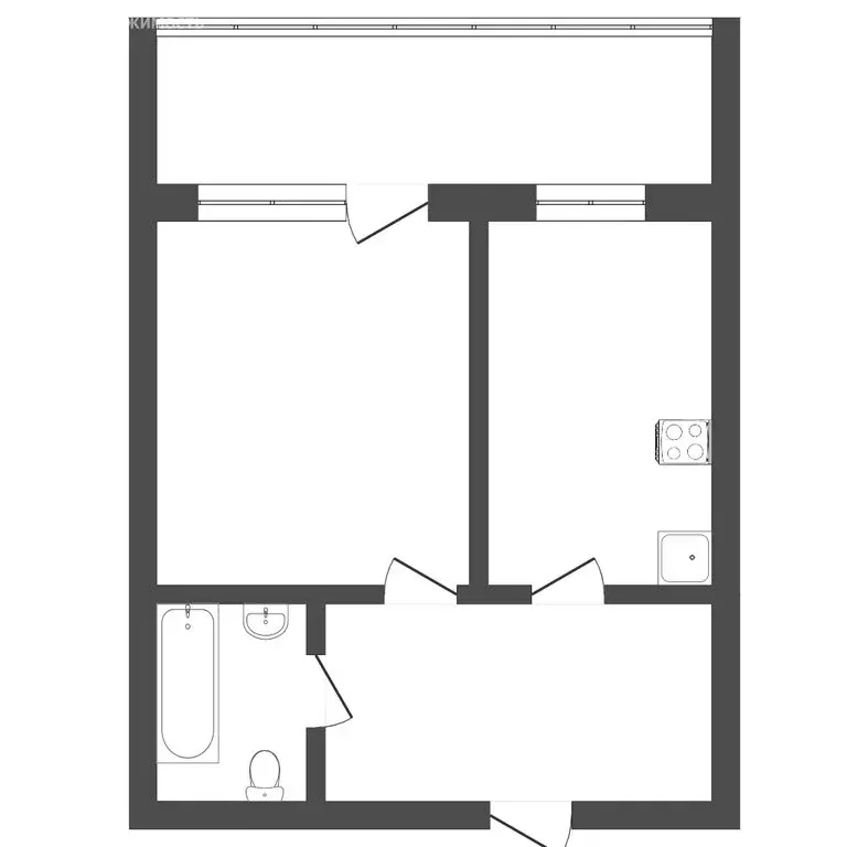 1-комнатная квартира: Пермь, улица Адмирала Макарова, 23 (41 м) - Фото 0