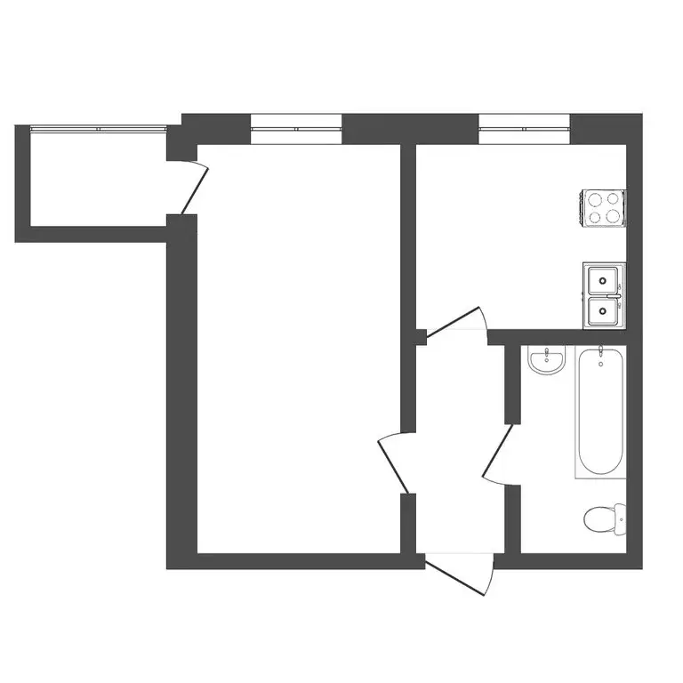1-комнатная квартира: Пермь, улица Крупской, 79 (26.9 м) - Фото 0