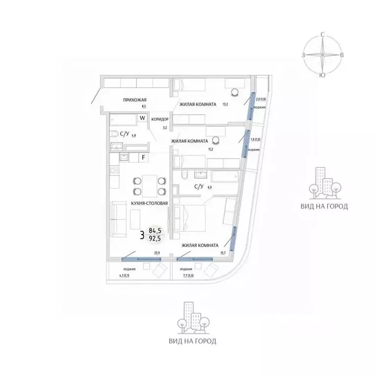 3-к кв. Крым, Керчь  (92.5 м) - Фото 1