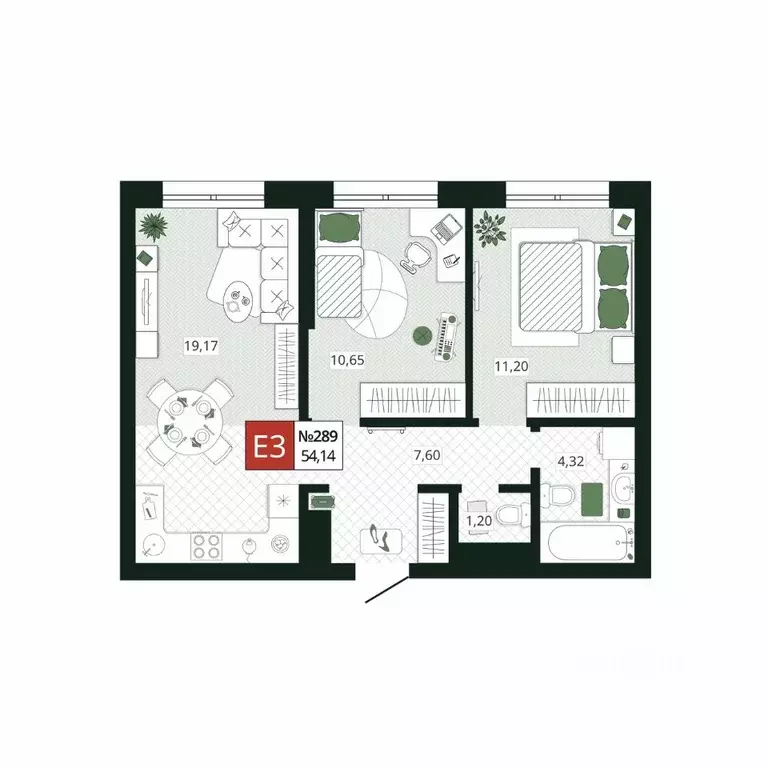 2-к кв. Тульская область, Тула Мясново мкр, Желания жилой комплекс ... - Фото 0