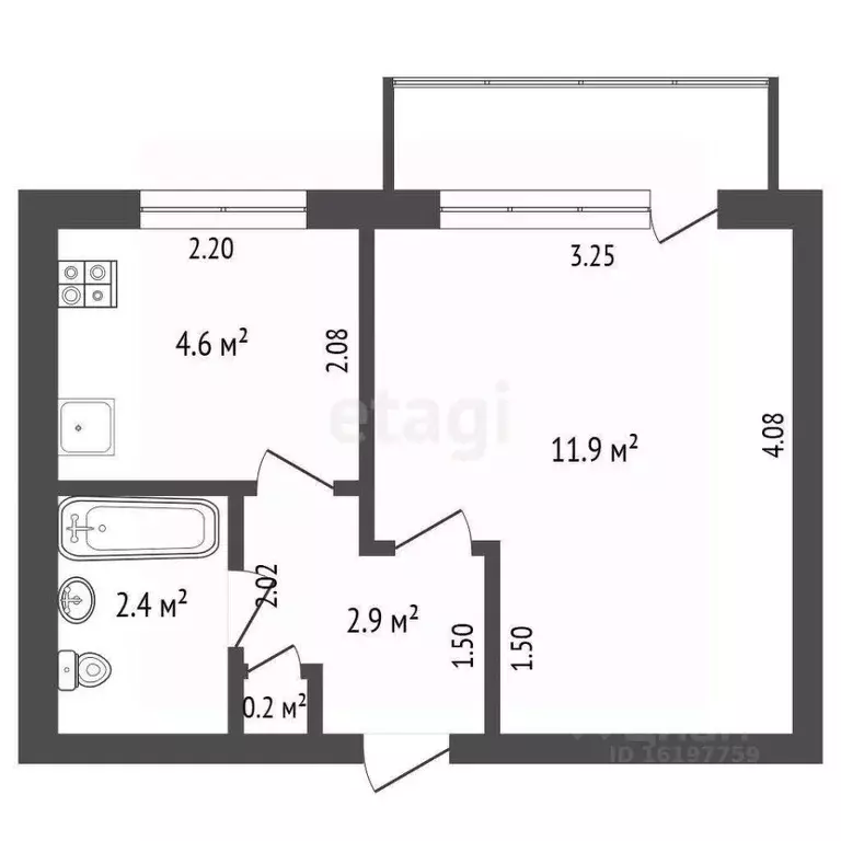 1-к кв. Саха (Якутия), Якутск ул. Горького, 92 (22.0 м) - Фото 1
