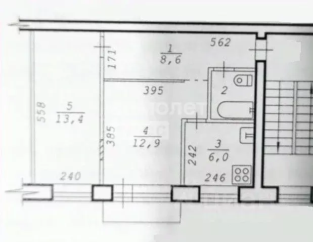 2-к кв. Новосибирская область, Новосибирск Танковая ул., 35/1 (43.9 м) - Фото 1