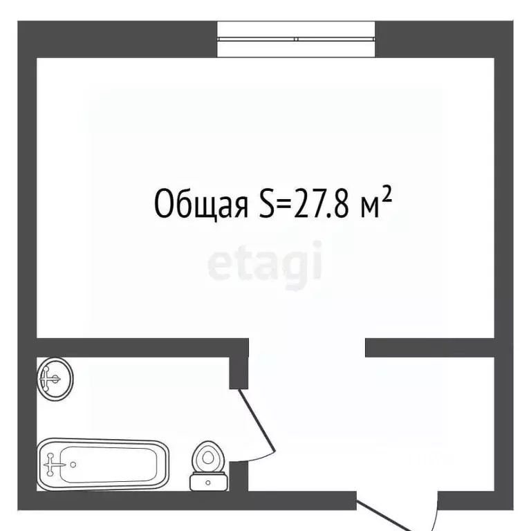 Студия Кемеровская область, Кемерово ул. Дегтярева, 6 (27.8 м) - Фото 1