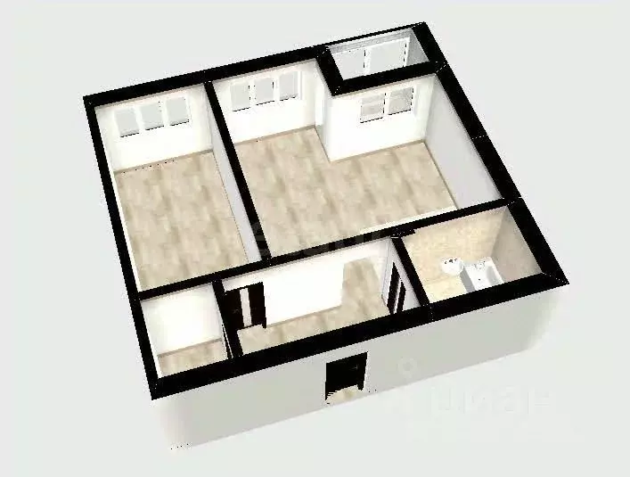 1-к кв. Тюменская область, Тюмень ул. Василия Севергина, 7 (53.3 м) - Фото 0