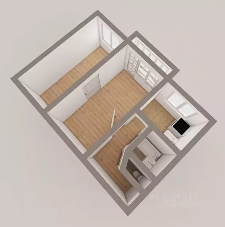 2-к кв. Ленинградская область, Кировский район, Павлово пгт Невская ... - Фото 2