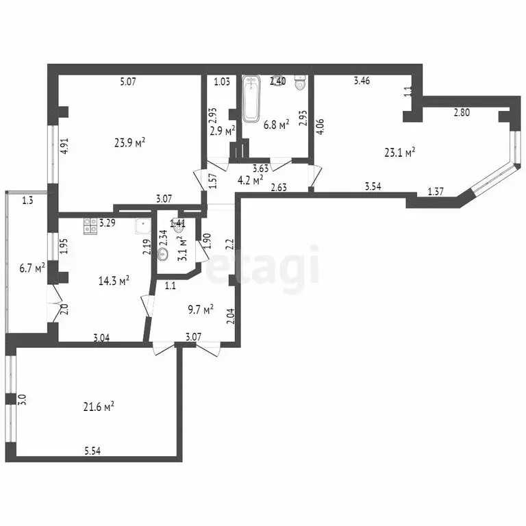 3-комнатная квартира: Ростов-на-Дону, Береговая улица, 19/2 (112.5 м) - Фото 0
