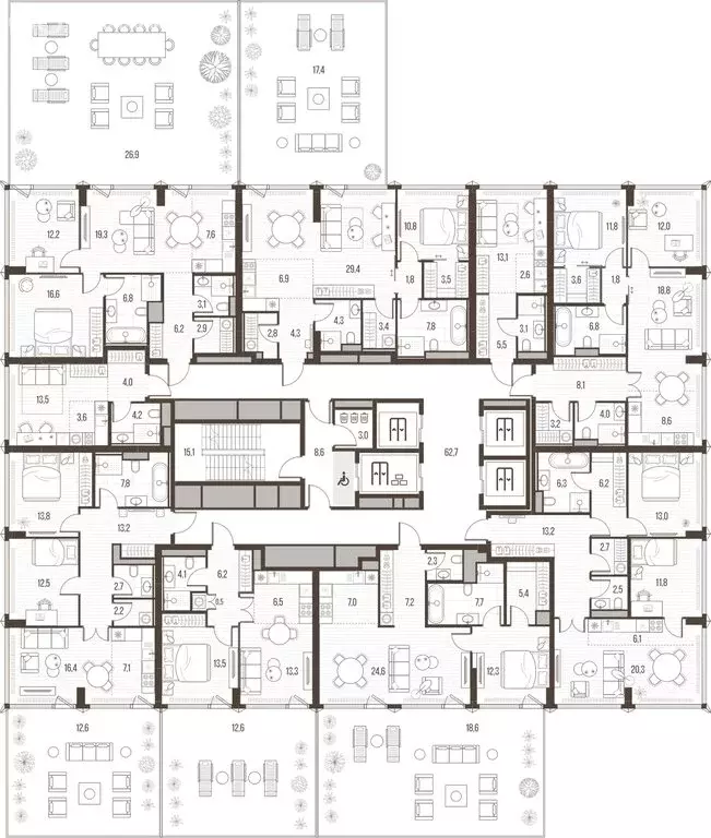 3-комнатная квартира: Москва, ЖК Хай Лайф (101.6 м) - Фото 1
