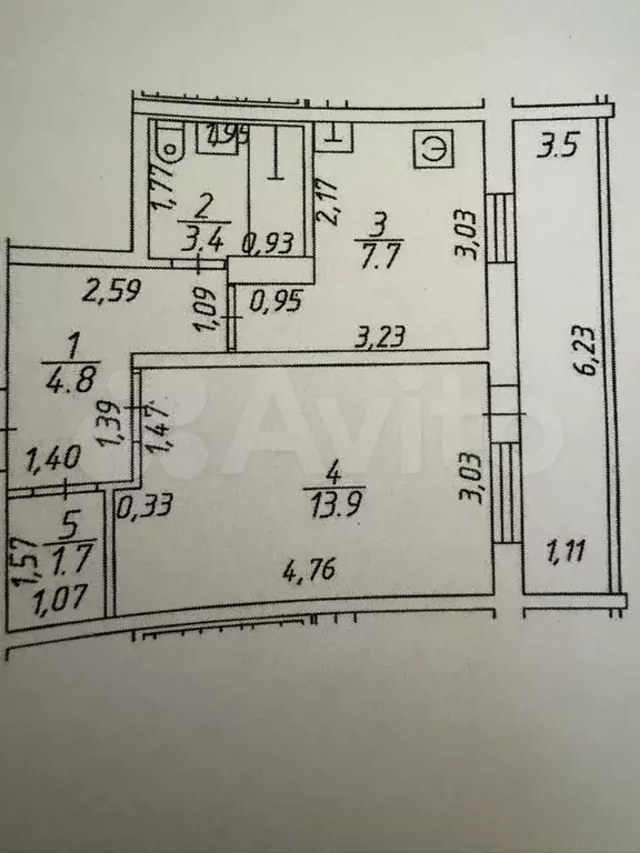 1-к. квартира, 32 м, 7/9 эт. - Фото 0