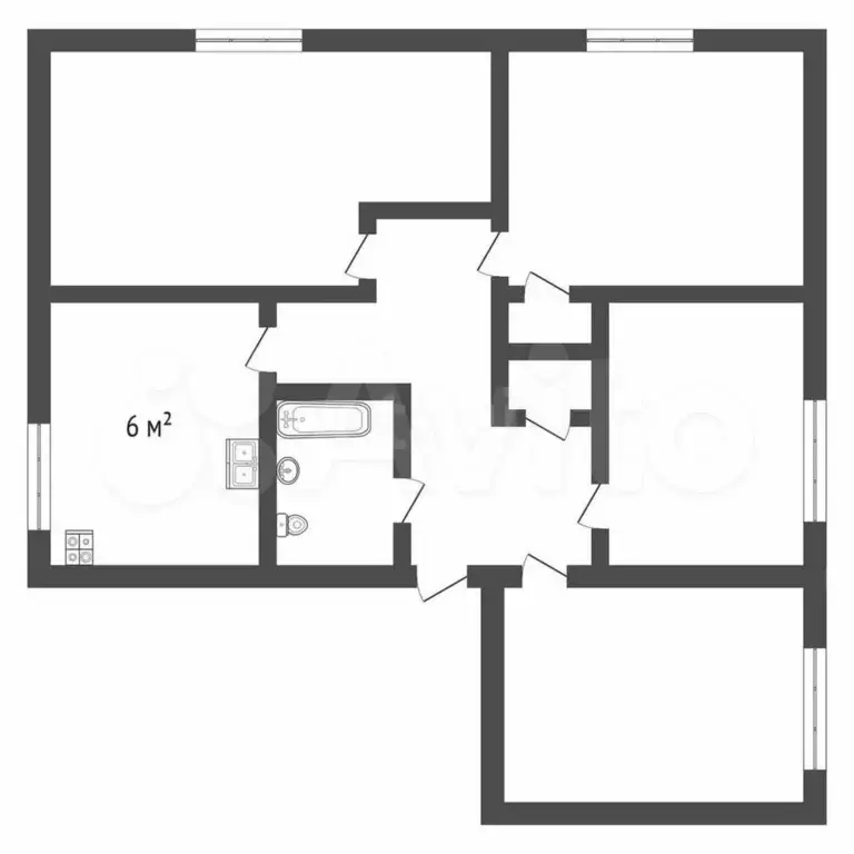 4-к. квартира, 49 м, 3/5 эт. - Фото 1