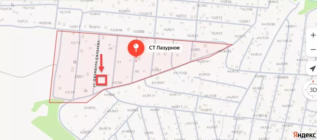 Участок в Волгоградская область, Волгоград Лазурное СТ, ул. Джамбула ... - Фото 1