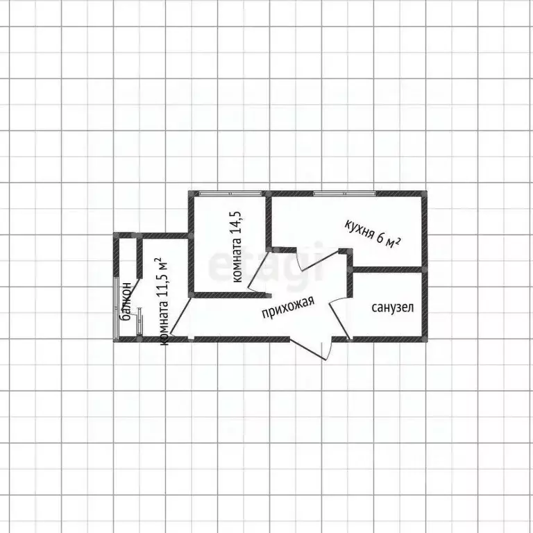 2-к кв. Адыгея, Майкоп Пролетарская ул., 240 (41.0 м) - Фото 2