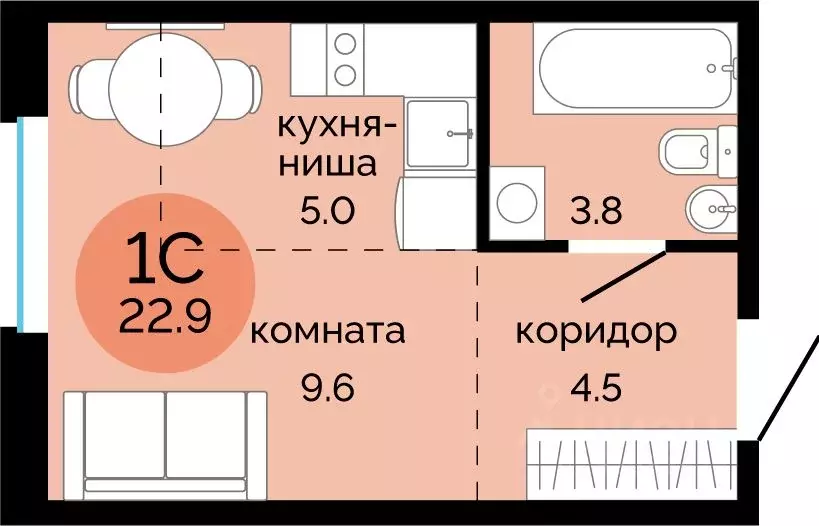 1-к кв. Пермский край, Пермь Краснова мкр, Красное яблоко жилой ... - Фото 0
