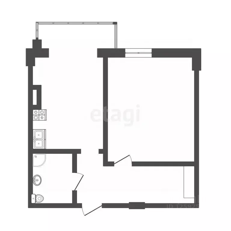 1-к кв. Крым, Симферополь ул. Битакская (50.0 м) - Фото 2