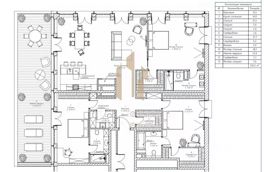 4-к кв. Москва ул. Костикова, 4к1 (238.0 м) - Фото 1