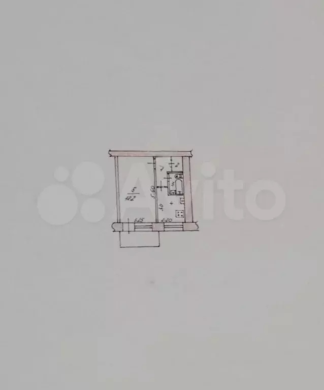 1-к. квартира, 31 м, 5/5 эт. - Фото 0