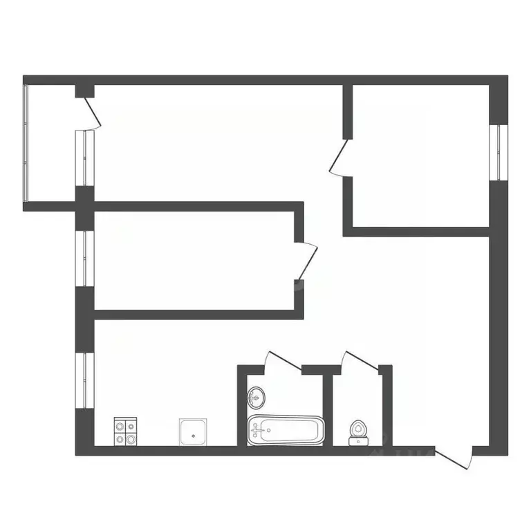 3-к кв. Тульская область, Богородицк проезд 1-й Привокзальный, 1 (65.0 ... - Фото 2