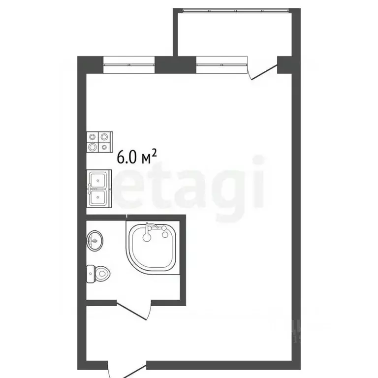 1-к кв. Владимирская область, Муром Московская ул., 86 (30.6 м) - Фото 2