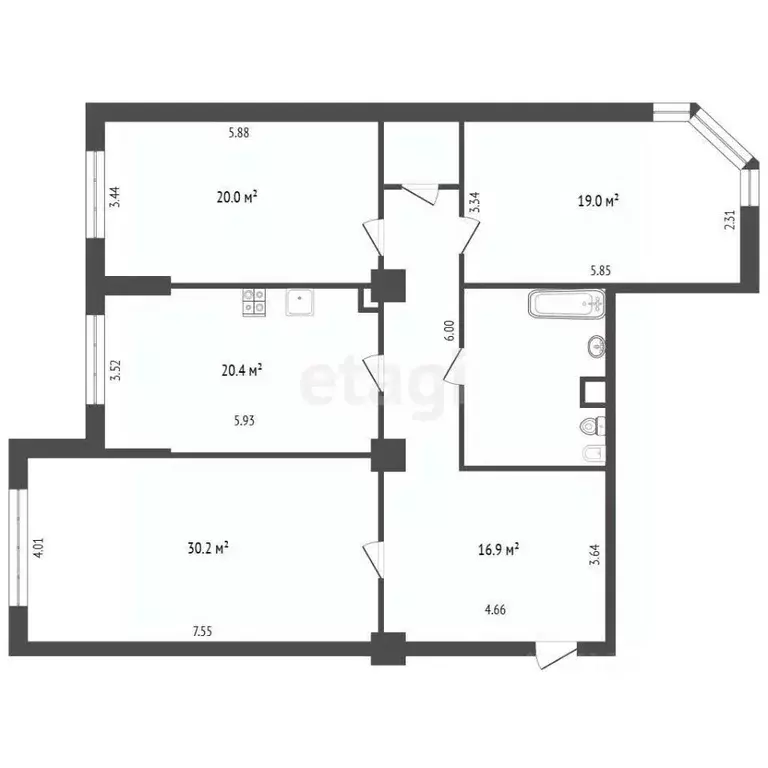 3-к кв. Москва Новочеремушкинская ул., 44К3 (129.4 м) - Фото 2