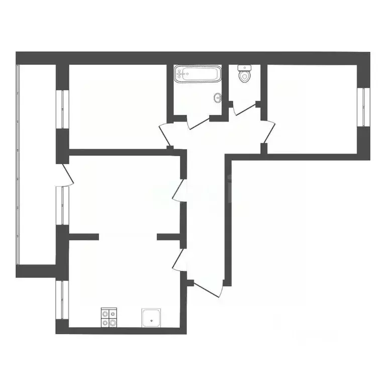 3-к кв. Тюменская область, Тюмень ул. Прокопия Артамонова, 15 (73.0 м) - Фото 1