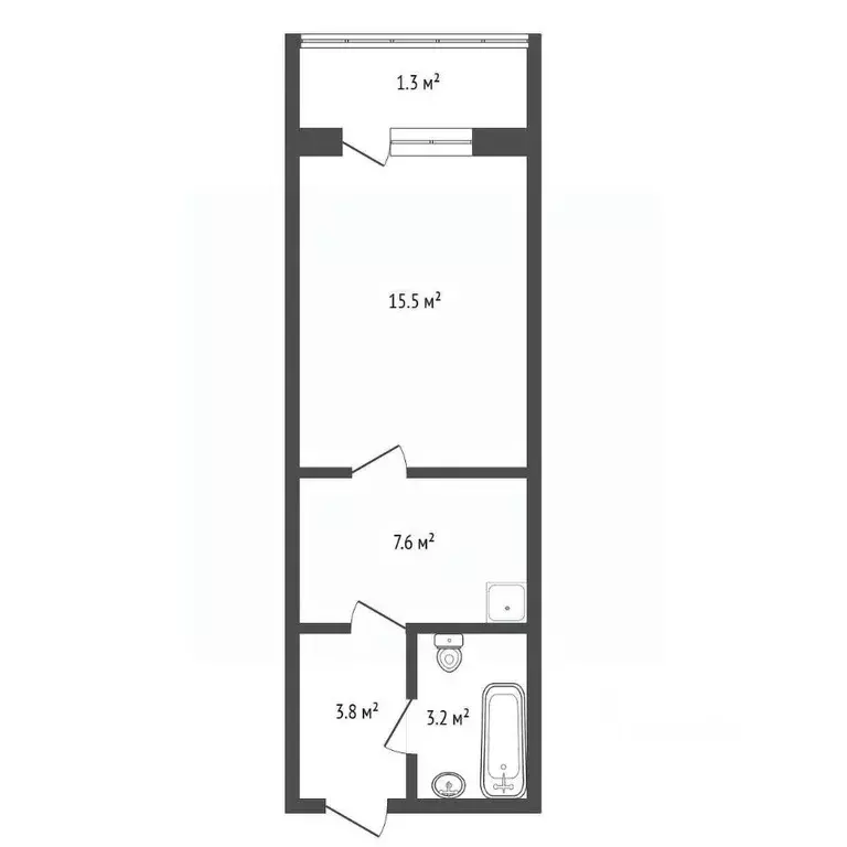 1-к кв. Красноярский край, Красноярск Лесопарковая ул., 25 (31.8 м) - Фото 2
