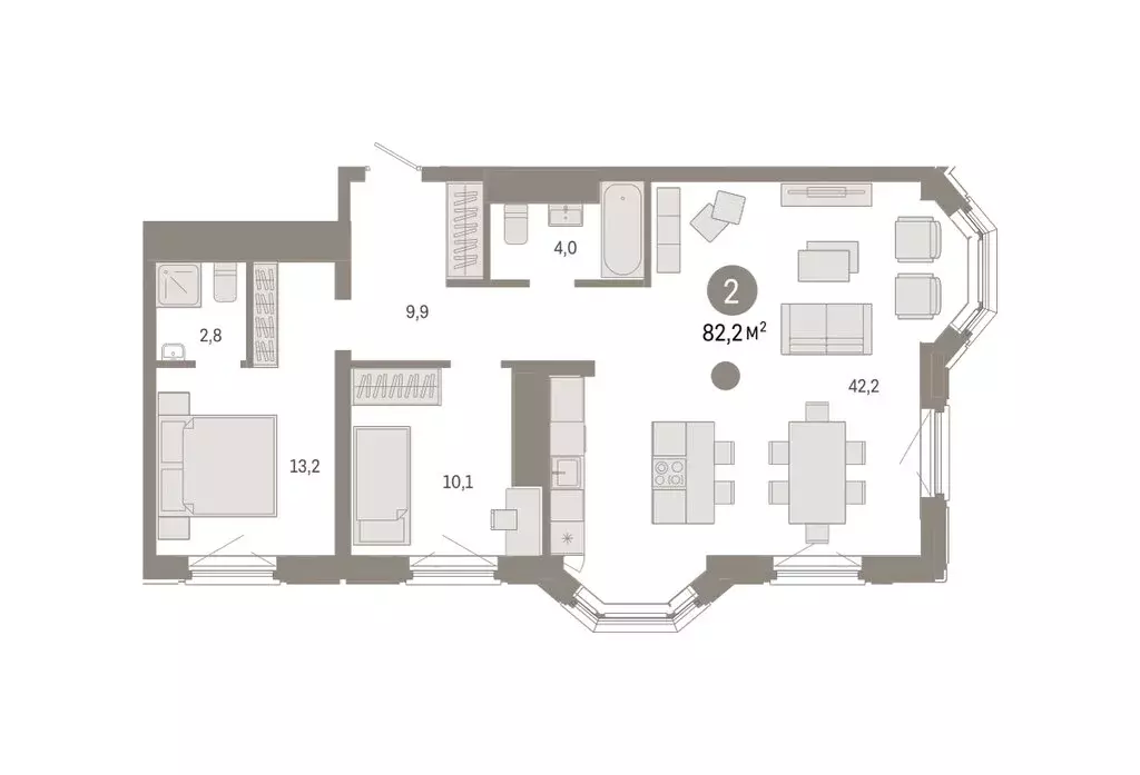 2-комнатная квартира: Екатеринбург, жилой район Вокзальный, улица ... - Фото 2