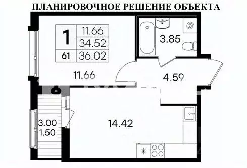 1-к кв. Санкт-Петербург пос. Парголово, ул. Тимура Сиразетдинова, 8к1 ... - Фото 2