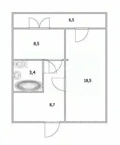 1-к кв. Томская область, Томск ул. Архитектора Василия Болдырева, 9 ... - Фото 2
