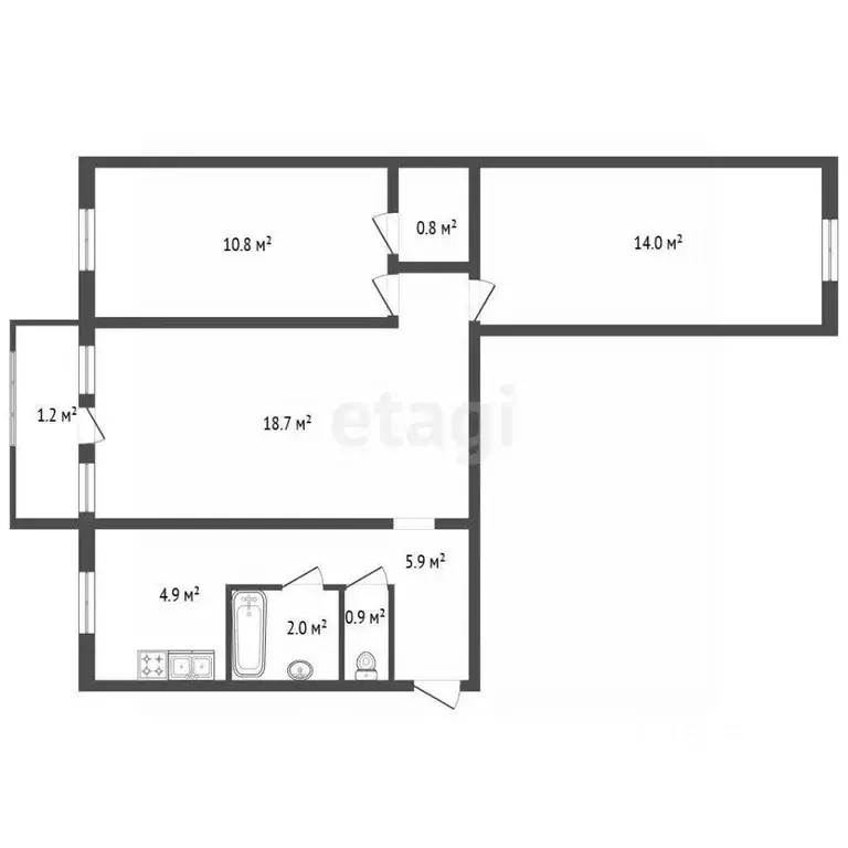 3-к кв. Ленинградская область, Ломоносовский район, Кипенское с/пос, ... - Фото 1