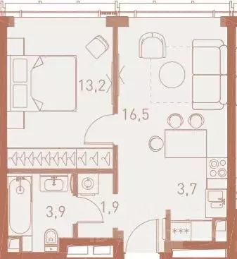 1-к кв. Москва 2-я Хуторская ул., 34 (39.3 м) - Фото 2