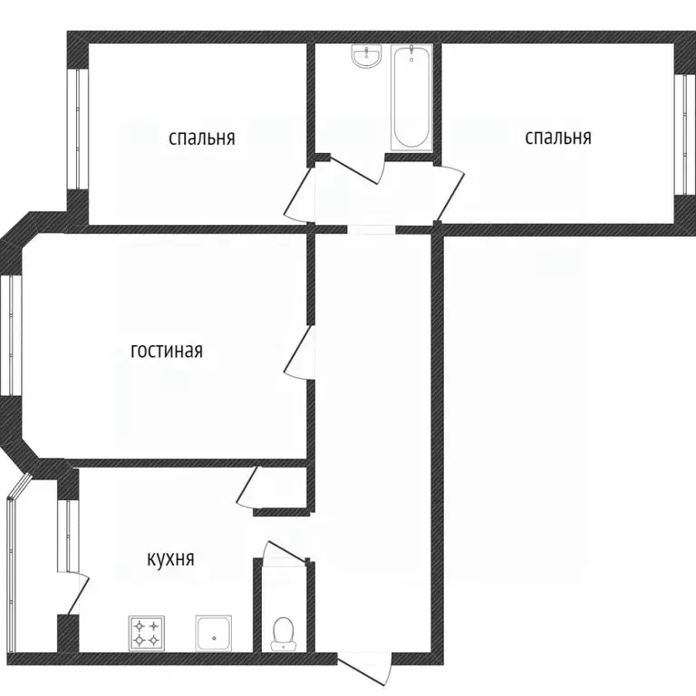3-к кв. Ханты-Мансийский АО, Сургут Геологическая ул., 19 (73.2 м) - Фото 0