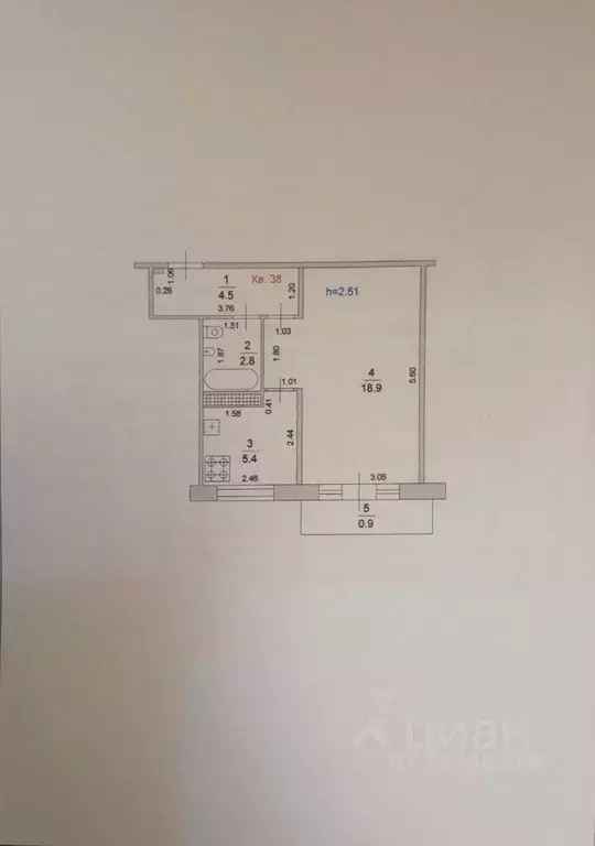 1-к кв. Марий Эл, Йошкар-Ола Первомайская ул., 180 (31.6 м) - Фото 2