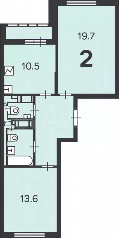 Аукцион: 2-к. квартира, 58,2 м, 14/15 эт. - Фото 0