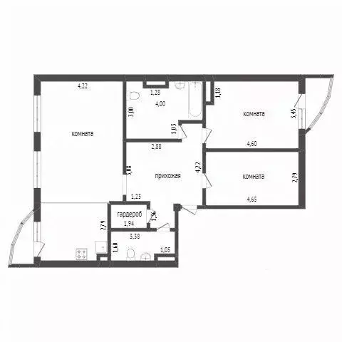 3-к кв. Бурятия, Улан-Удэ ул. Модогоева, 3 (95.4 м) - Фото 1