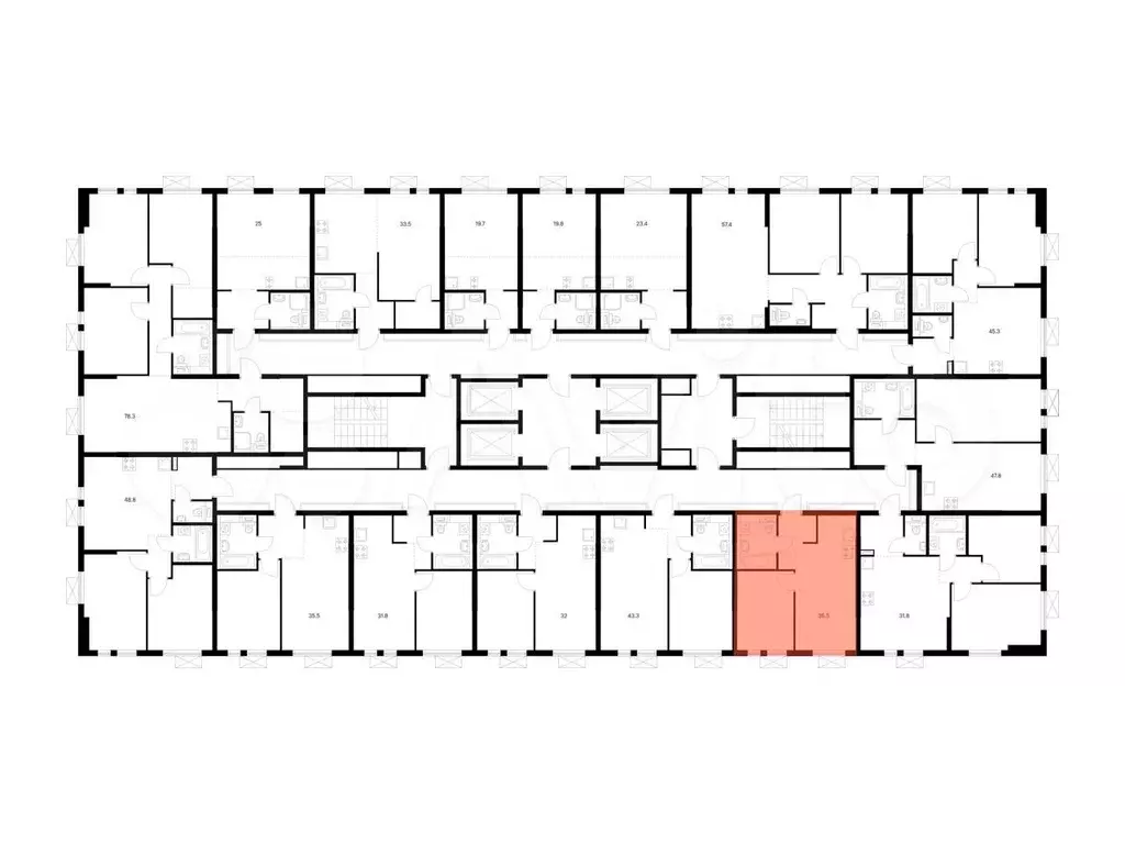 1-к. квартира, 31,8 м, 23/25 эт. - Фото 1